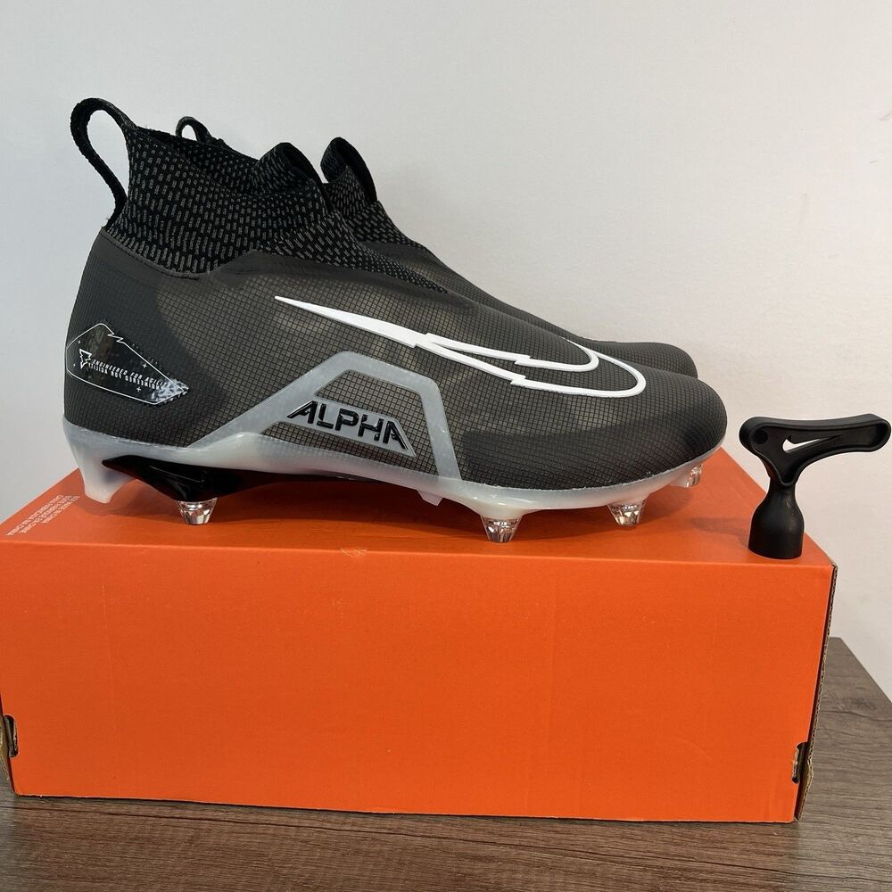 Nike Alpha Menace Elite 3 Detachable Football Cleats Blk DR5659-001 Men's Sz 11